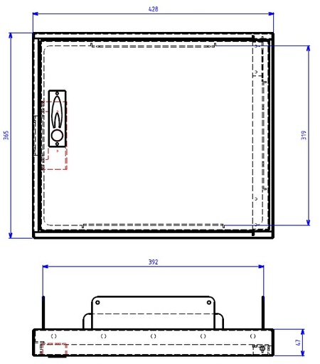 [8500349] PORTE ALUMINIUM DE REPARATION DE COFFRET HORIZONTAL DE RENOVATION 8500349 §