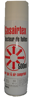 [GAS30185] DETECTEUR DE FUITE AEROSOL 500ML GASAIRTEX EN14291 DVGW AE GRDF 3770351 SANS CFC §